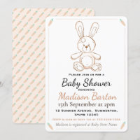Soft Toy Bunny & Carrots Babydusche