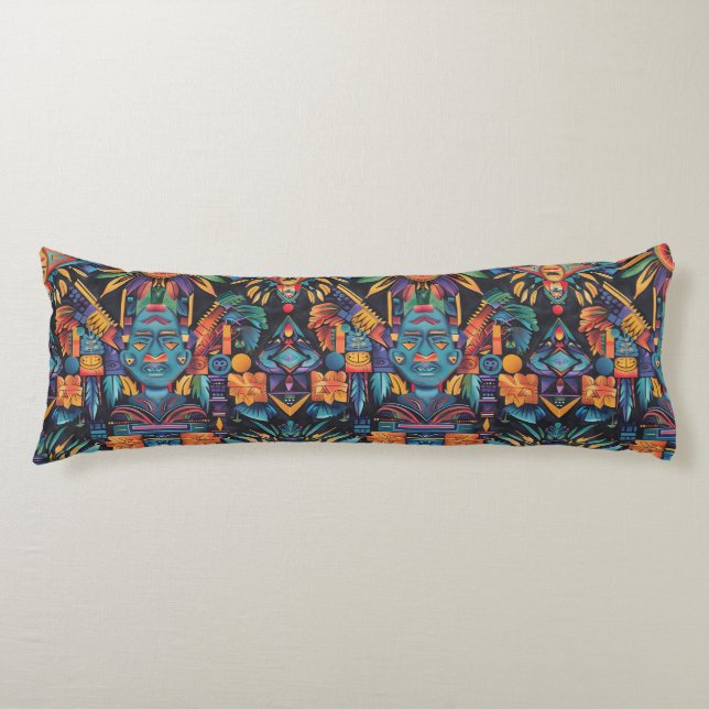 Soft Turquoise "Epochal Symmetry" Comfy Body Pillo Seitenschläferkissen (Vorderseite)