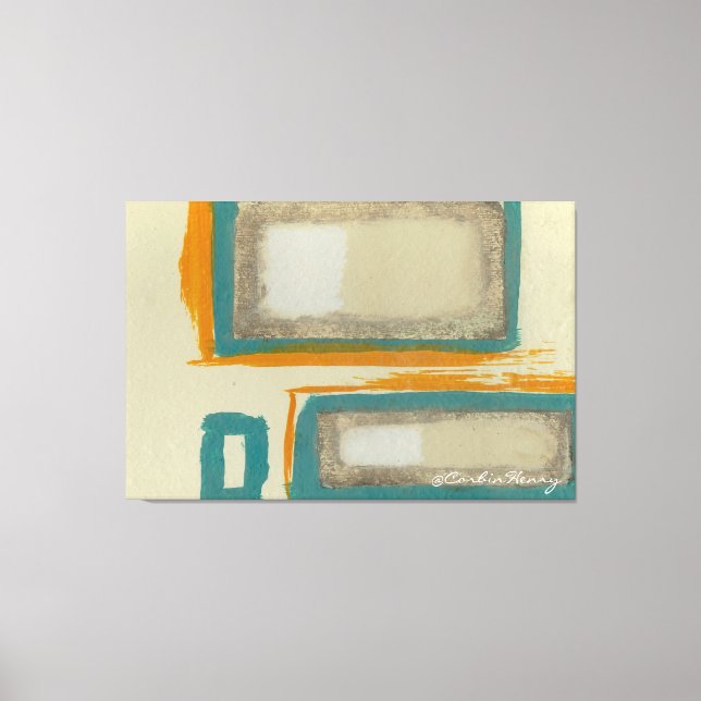 Soft und Bold Rothko Inspiriert Abstrakt Leinwanddruck (Vorderseite)