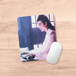 Soft Wangji spielen den Zither Mousepad