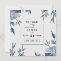 Soft Watercolor Blue Floral