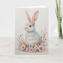 Soft Watercolor Bunny Oster Sweet Spring Holiday