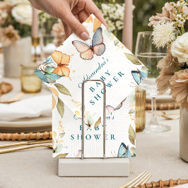 Soft Watercolor Butterfly Baby Shower Serviette