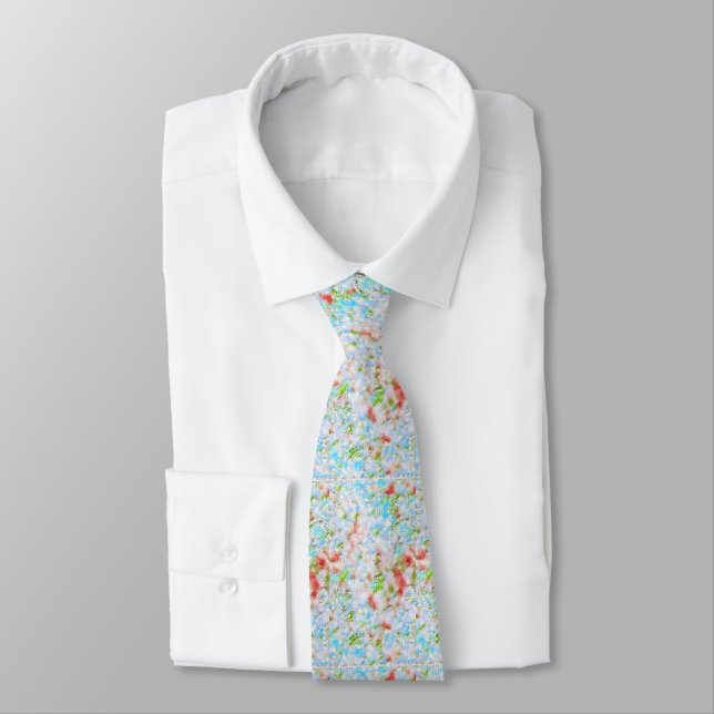 Soft Watercolor Paisley Neck Tie Krawatte (Gebunden)