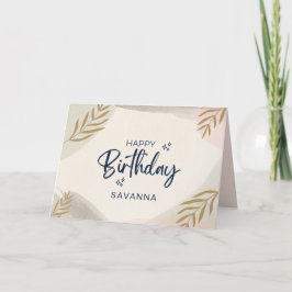 Soft Watercolor Stilvolles Happy Birthday Individu Karte