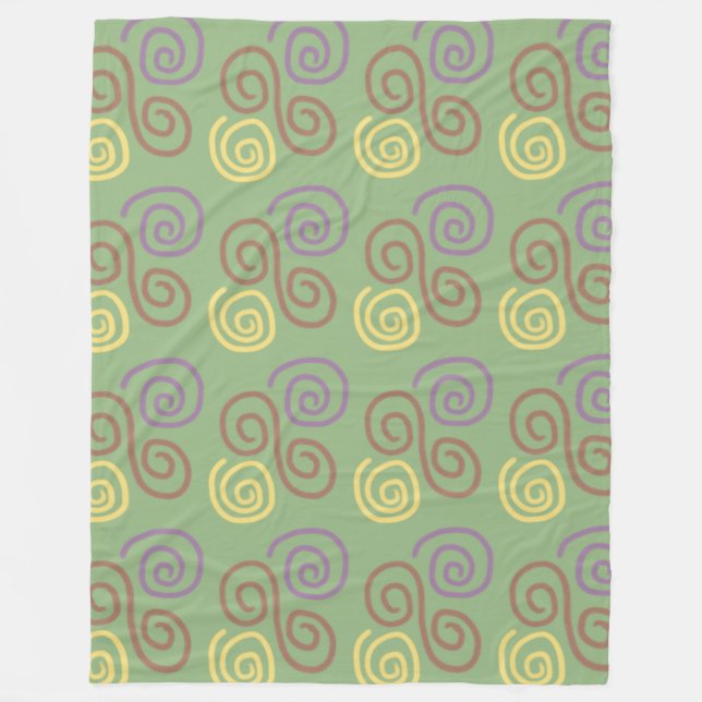 Soft Whirl Mosaik Fleecedecke (Vorderseite)
