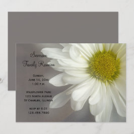 Soft White Daisy Family Wiedersehen Einladung