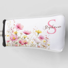Soft Wildflower Monogram Golf Headcover