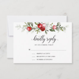 Soft Winter Berry | Bitte beantworten | RSVP-Karte RSVP Karte