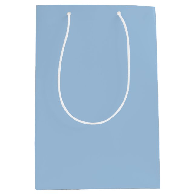 Soft Winter Blue Solid Mittlere Geschenktüte (Vorderseite)