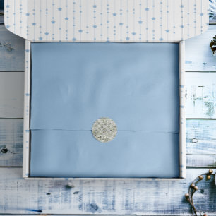 Soft Winter Blue Solid Seidenpapier