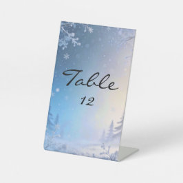 Soft Winter Daydream Tischschild Sockelschild