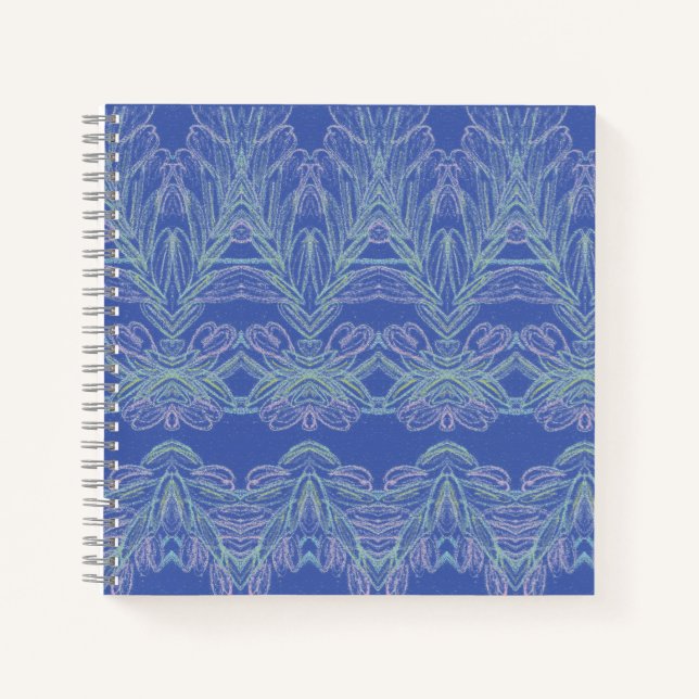 Soft Wirbel Blue Notebook Notizbuch (Vorderseite)