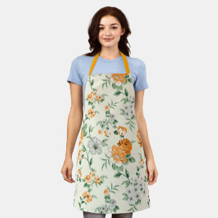 Soft Yellow Garden Floral Pattern Schürze