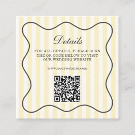 Soft Yellow Stripes QR Code Begleitkarte