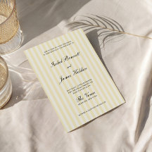 Soft Yellow Stripes Wedding 