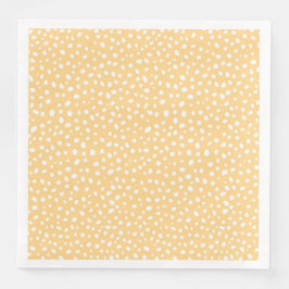 Soft Yellow Uneven Dots Graphic Design Serviette