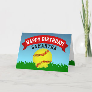 Softball Alles Gute zum Geburtstag Karte