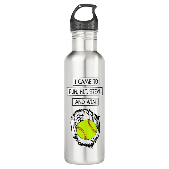Softball-Angebot Edelstahlflasche (Vorderseite)