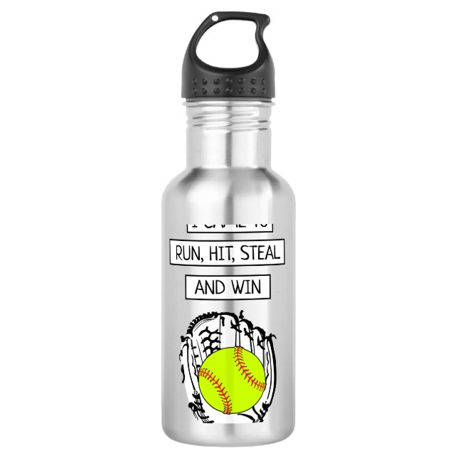 Softball-Angebot Edelstahlflasche (Vorderseite)