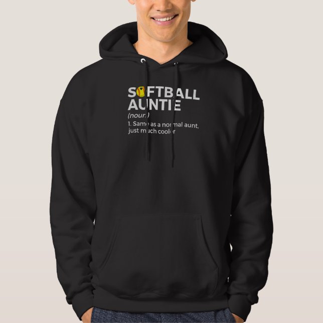 Softball Auntie Definition Hoodie (Vorderseite)