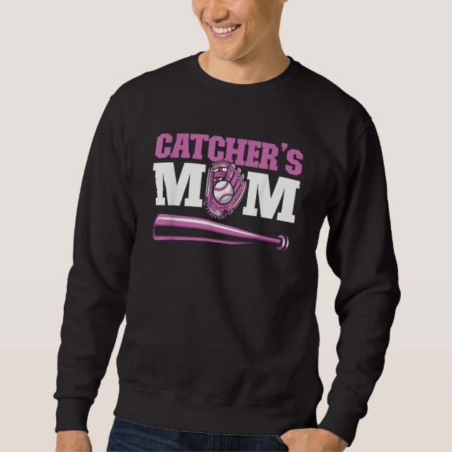 Softball Baseball Bat Catcher  Batter Pitcher Catc Sweatshirt (Vorderseite)