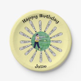 Softball-Bat-Blume Pappteller