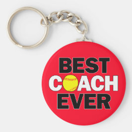 Softball BEST COACH JE Custom Team Color Sports Schlüsselanhänger