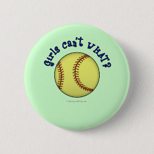 Softball-blau Button