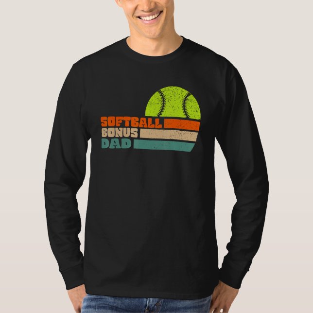 Softball Bonus Dad From Stepdaughter Stepson Son T-Shirt (Vorderseite)