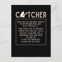 Softball Catcher Girl Funny Baseball Player Spaß