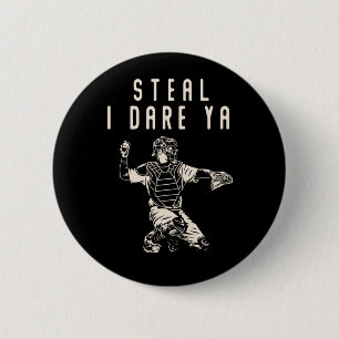 Softball Catcher Kids Funny Baseball Player Spaß Button