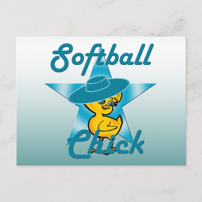 Softball Chick #7 Postkarte (Vorderseite)