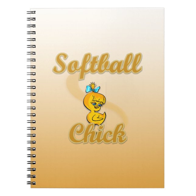 Softball Chick Notizblock (Vorderseite)
