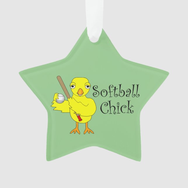 Softball Chick Ornament (Vorderseite)