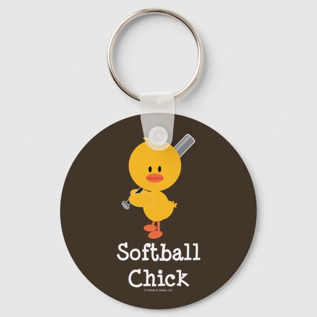 Softball Chick Schlüsselanhänger (Vorderseite)