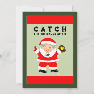 Softball Christmas Feiertagskarte