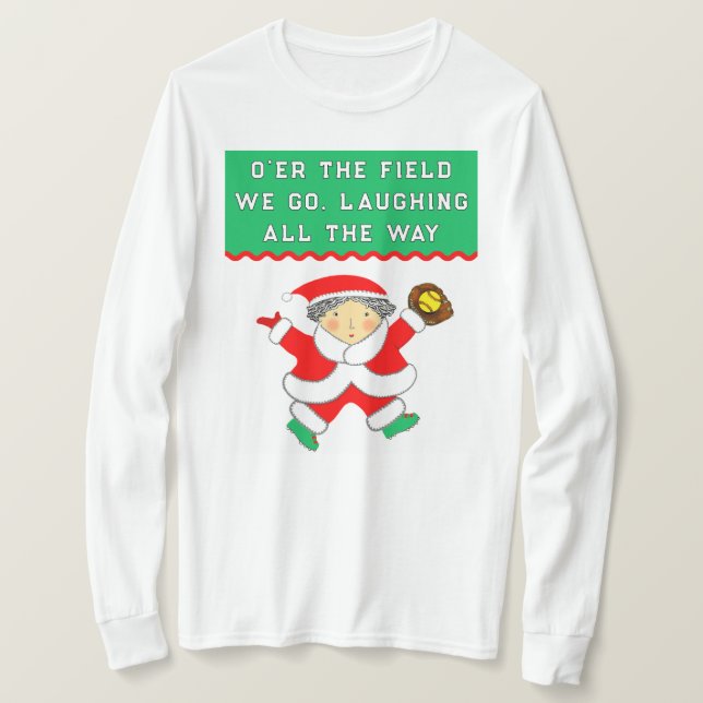 Softball Christmas T-Shirt (Design vorne)