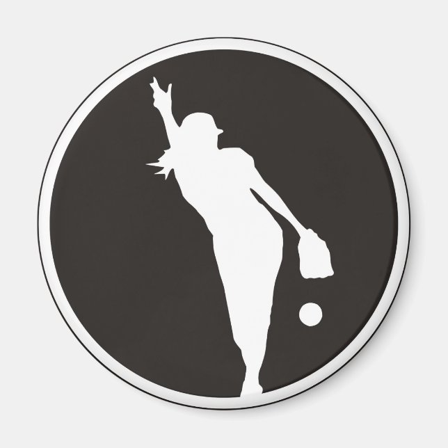 Softball Circle Pitcher Magnet (Vorne)