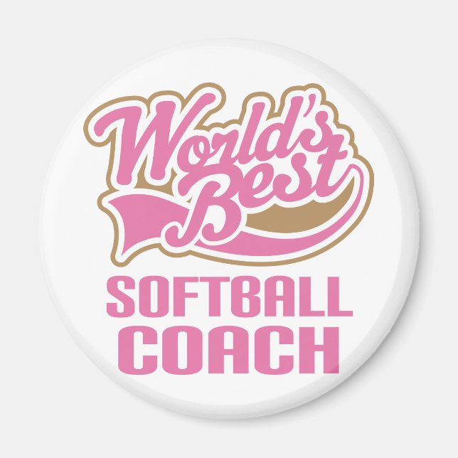 Softball Coach-Geschenk Magnet (Vorne)