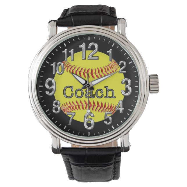 Softball Coach Geschenkideen, Coole Softball-Uhren Armbanduhr (Vorderseite)