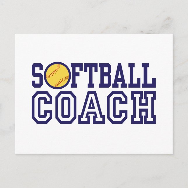 Softball Coach Postkarte (Vorderseite)
