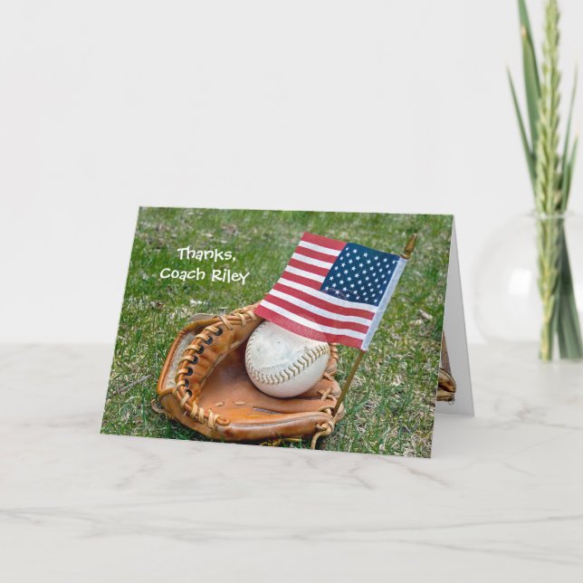 Softball Coach Vielen Dank Dankeskarte (Vorderseite)