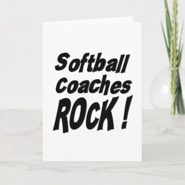 Softball Coaches Rock! Carte de vœux (Devant)