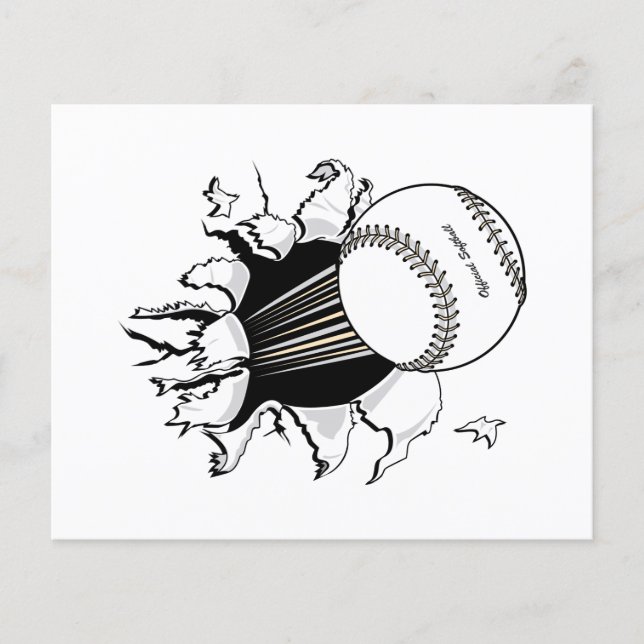 Softball, der durch eine schnelle Kugelgraphie wis (Vorderseite)