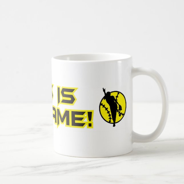 Softball dieses ist mein Spiel Kaffeetasse (Rechts)