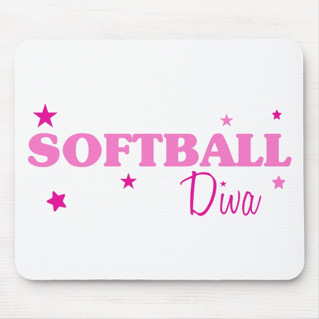Softball Diva Mousepad (Vorne)