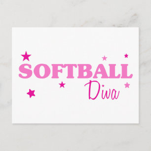Softball Diva Postkarte