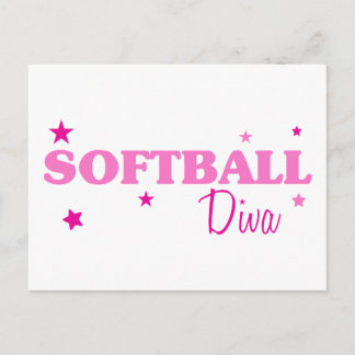 Softball Diva Postkarte