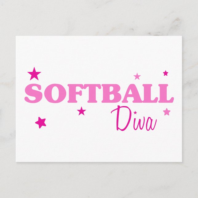 Softball Diva Postkarte (Vorderseite)